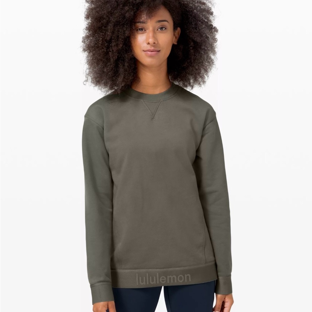 Lululemon All Yours Crew Refreshed Grey Sage Size 6